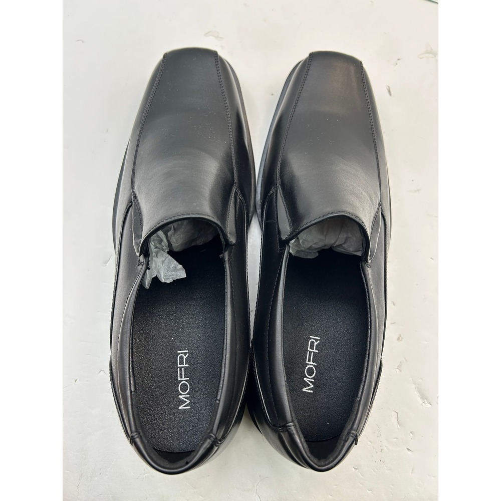 Mofri Slip On Loafers Mens Size 11 Black Square Toe Dress Shoes